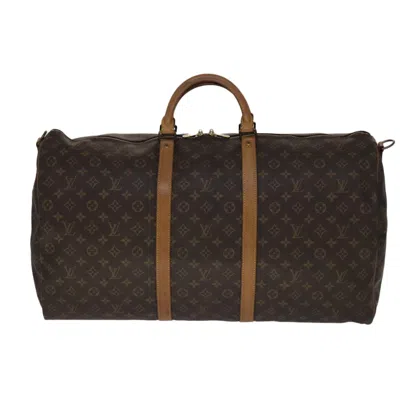Pre-owned Louis Vuitton Keepall Bandoulière 60 Brown Canvas Travel Bag ()