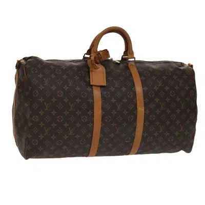 Pre-owned Louis Vuitton Keepall Bandoulière 60 Brown Canvas Travel Bag ()