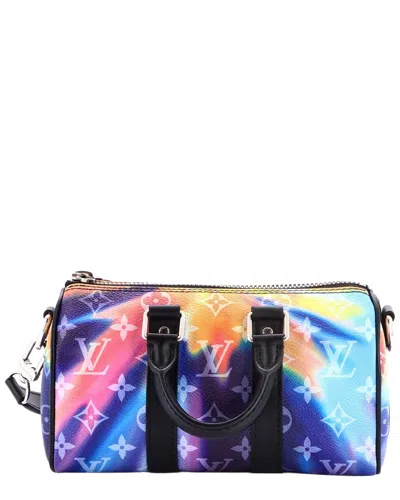 Pre-owned Louis Vuitton Keepall Bandouliere Bag Limited Edition Monogram Sunset Canvas  Xs (authentic Pre-love