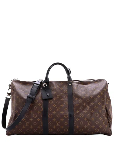 Louis Vuitton Keepall Bandouliere Bag Macassar Monogram 55 (authentic Pre-  Loved)