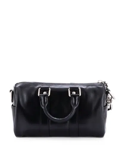 Pre-owned Louis Vuitton Keepall Cargo Bandouliere Bag Calfskin With Monogram Leather 25 Travel Bag In Black