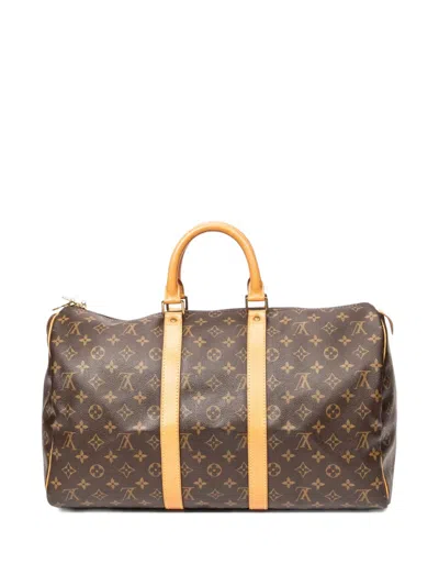 Pre-owned Louis Vuitton Keepall Holdall In Brown