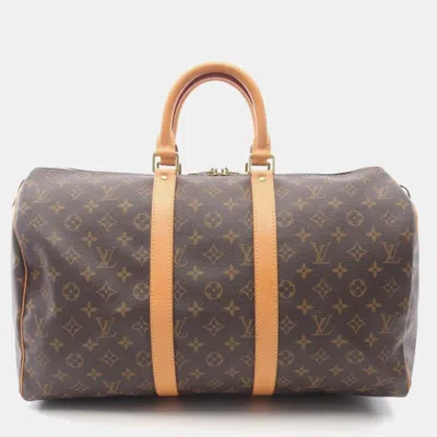 Pre-owned Louis Vuitton Keepall45 Monogram In Brown