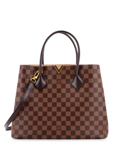 Pre-owned Louis Vuitton Kensington Handbag Damier Tote Bag In Brown