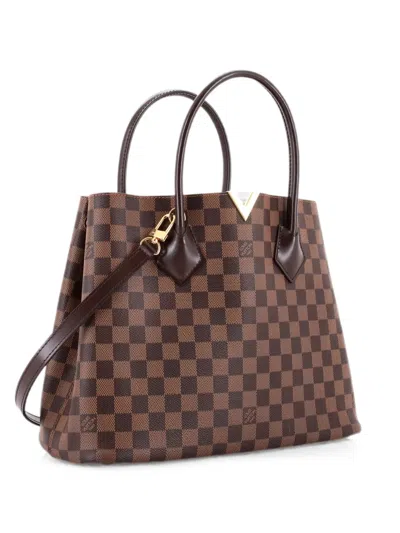 Pre-owned Louis Vuitton Kensington Handbag Damier Tote Bag In Brown