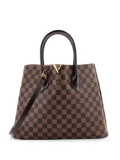 Pre-owned Louis Vuitton Kensington Handbag Damier Tote Bag In Brown