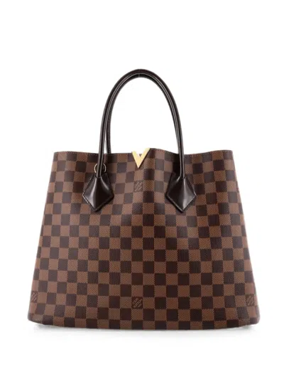 Pre-owned Louis Vuitton Kensington Handbag Damier Tote Bag In Brown