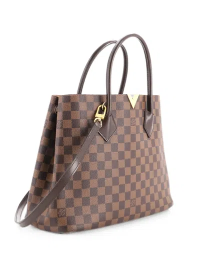 Pre-owned Louis Vuitton Kensington Handbag Damier Tote Bag In Brown
