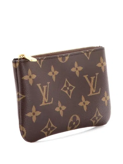 Pre-owned Louis Vuitton Key Monogram Canvas Small Pouch In Brown