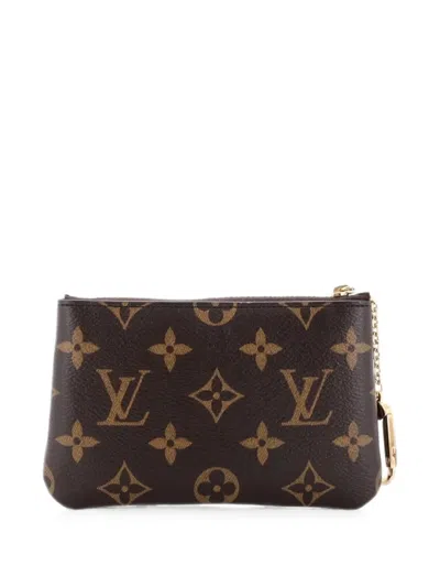 Pre-owned Louis Vuitton Key Monogram Canvas Small Pouch In Brown