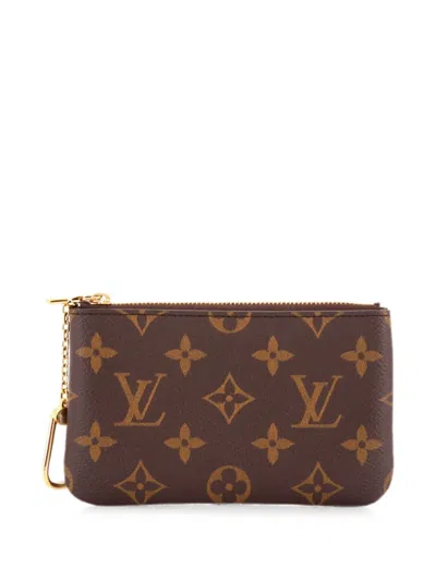Pre-owned Louis Vuitton Key Monogram Canvas Small Pouch In Brown