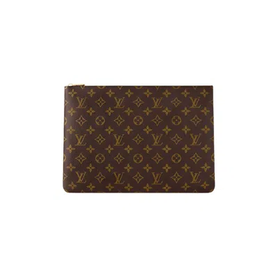 Pre-owned Louis Vuitton Key Pouch L 'brown Monogram Canvas' | Women's Size Onesize