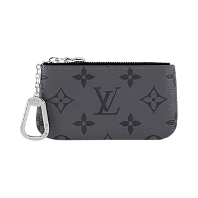 Pre-owned Louis Vuitton Key Pouch 'monogram Eclipse Reverse Canvas' | Grey | Women's Size Onesize In Gray