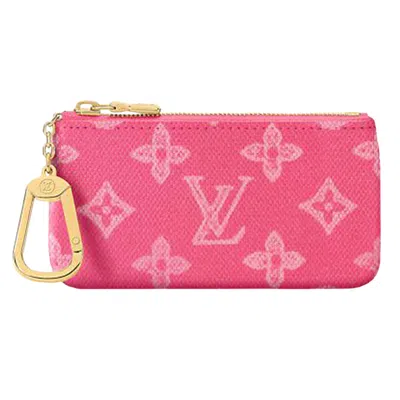 Pre-owned Louis Vuitton Key Pouch 'monogram Origine Rose Ruban Linen Canvas' | Pink | Women's Size Onesize