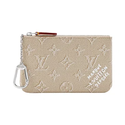 Pre-owned Louis Vuitton Key Pouch S 'beige Monogram Canvas' | Tan | Women's Size Onesize In Brown