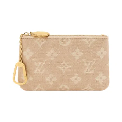 Pre-owned Louis Vuitton Key Pouch S 'meowgram Canvas' | Cream | Women's Size Onesize In White