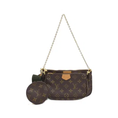 Pre-owned Louis Vuitton Khaki Marron Monogram Monogram Pochette Pouch Shoulder Bag ()