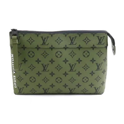 Pre-owned Louis Vuitton Khaki Monogram Clutch Bag ()