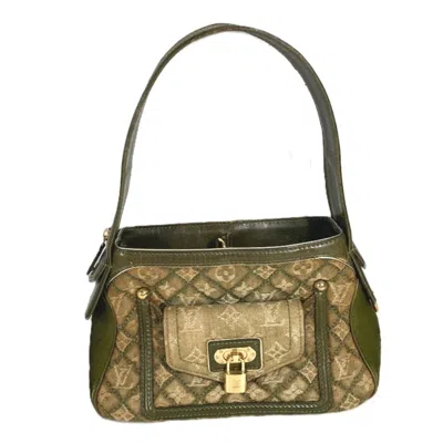 Pre-owned Louis Vuitton Khaki Monogram Denim Leather Shoulder Bag ()