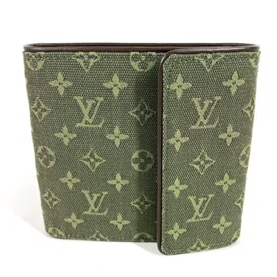 Pre-owned Louis Vuitton Khaki Monogram Mini Canvas Wallet (tri-fold) ()