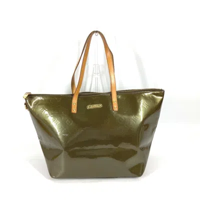 Pre-owned Louis Vuitton Khaki Vert Bronze Monogram Vernis Shoulder Bag Tote Bag ()