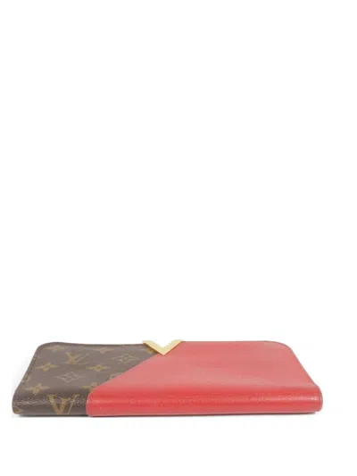 Pre-owned Louis Vuitton Kimono Monogram Wallet In Red