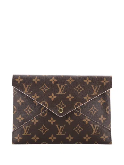 Pre-owned Louis Vuitton Kirigami Pochette Monogram Canvas Gm Pouch In Brown