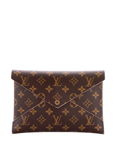 Pre-owned Louis Vuitton Kirigami Pochette Monogram Canvas Gm Pouch In Brown
