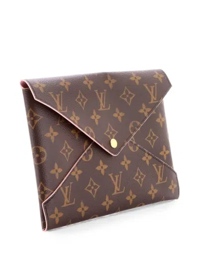 Pre-owned Louis Vuitton Kirigami Pochette Monogram Canvas Gm Pouch In Brown