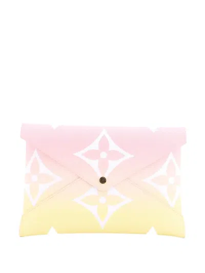 Pre-owned Louis Vuitton Kirigami Pochette Set By The Pool Monogram Giant Clutch Bag In Pink