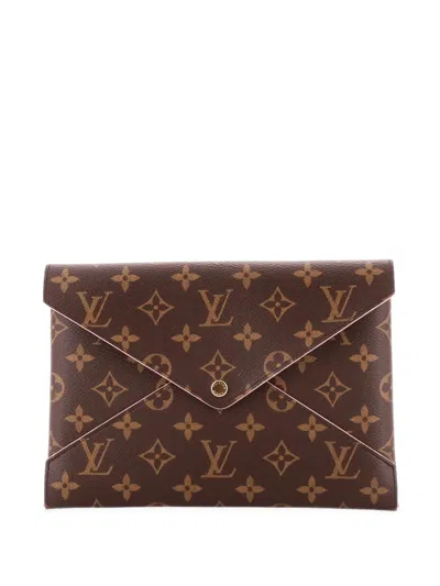 Pre-owned Louis Vuitton Kirigami Pochette Set Monogram Canvas Clutch Bag In 褐色