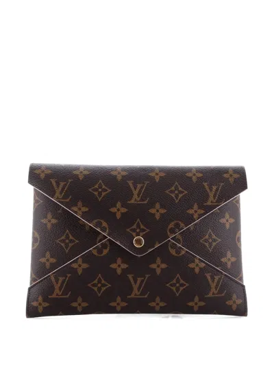 Pre-owned Louis Vuitton Kirigami Pochette Set Monogram Canvas Clutch Bag In Brown