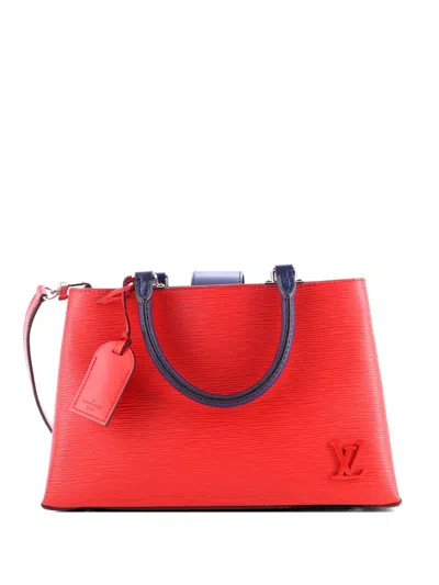 Pre-owned Louis Vuitton Kleber Handbag Epi Leather Pm Tote Bag In Red