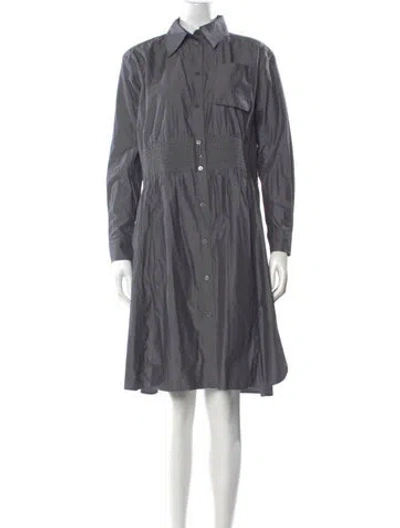 Pre-owned Louis Vuitton Knee-length Dress In Gray