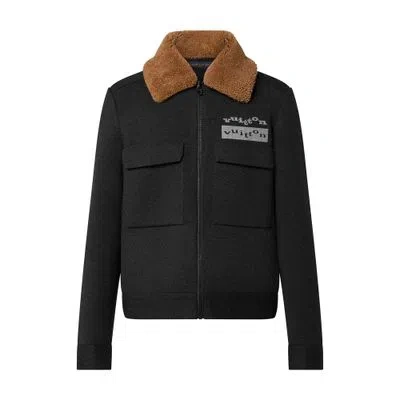 Louis Vuitton Knit Blouson With Shearling Collar