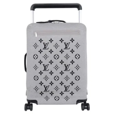 Pre-owned Louis Vuitton Knit Monogram Horizon Soft 55 Suitcase Roller Grey In Gray
