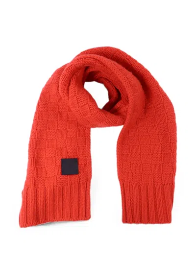 Pre-owned Louis Vuitton Knit Scarf In Red