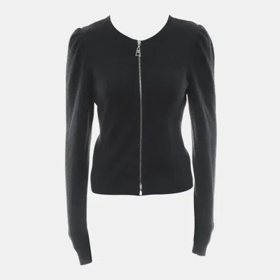 Pre-owned Louis Vuitton Knitted Zip-up Jacket M In Gray