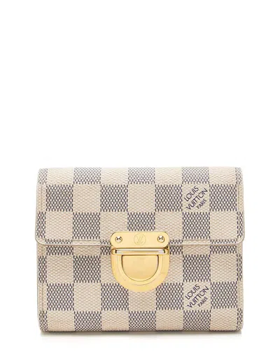 Pre-owned Louis Vuitton Koala Damier Azur Canvas Wallet