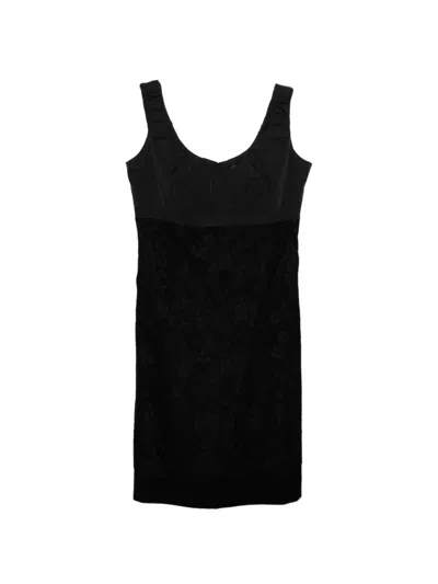 Pre-owned Louis Vuitton Lace Corset Dress In Black
