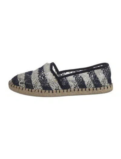 Pre-owned Louis Vuitton Lace Printed Espadrilles In Blue