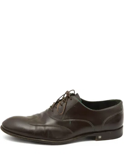 Pre-owned Louis Vuitton Lace-up Derby Shoes In Brown