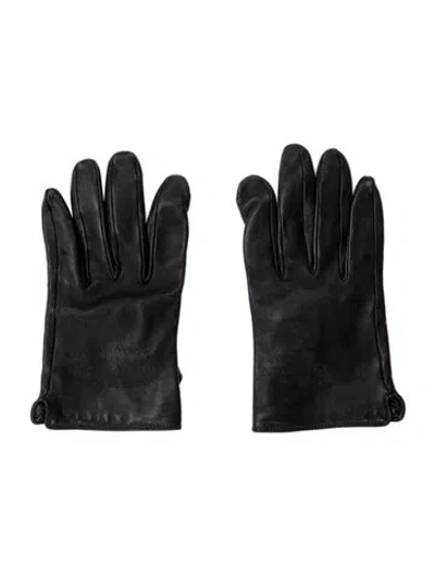 Pre-owned Louis Vuitton Lambskin Gloves In Black