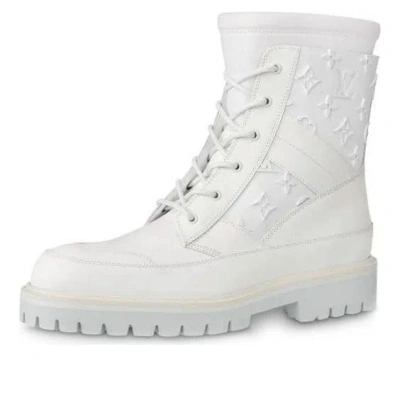 Pre-owned Louis Vuitton Landscape Boots 'white Monogram'