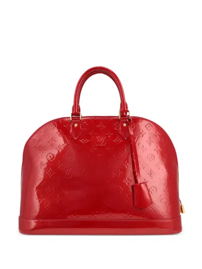 Pre-owned Louis Vuitton Large Alma Handbag In Red