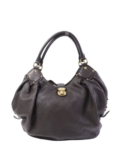 Pre-owned Louis Vuitton Large Mahina Handbag In Brown