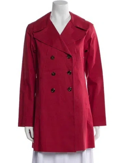 Pre-owned Louis Vuitton Late 1990's - Early 2000's 'mackintosh' Peacoat In Red