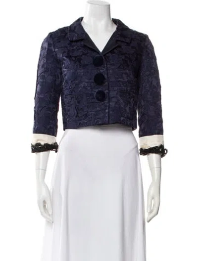 Pre-owned Louis Vuitton Late 1990's - Early 2000's Printed Jacket In Blue