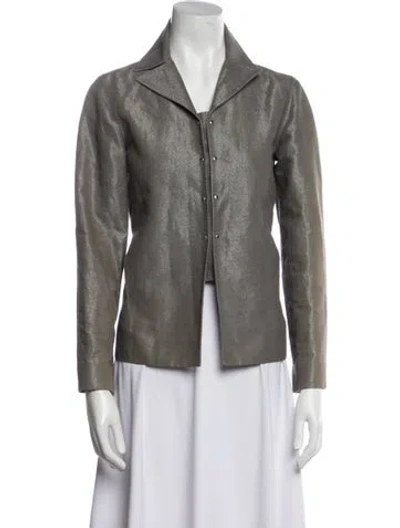 Pre-owned Louis Vuitton Late 1990's - Early 2000's Wool Blazer In Gray