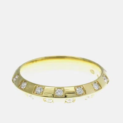 Pre-owned Louis Vuitton Le Damier Yellow Gold 18k Fashion Diamond Band Ring Gold
